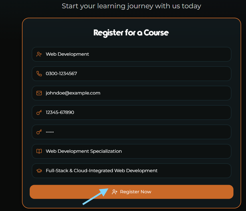 Step 3: Submit the form