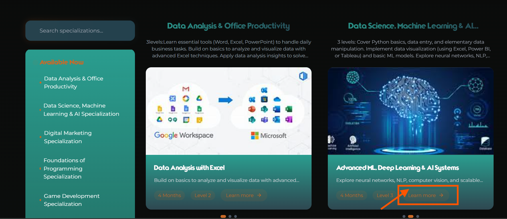 Step 2: Course detail register